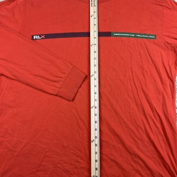 RLX Polo Sport Ralph Lauren Men’s XXL T Shirt Orange Long Sleeve Crew Neck - Picture 5 of 7